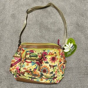 Lily Bloom Floral Print Bright Color Bag- NWT